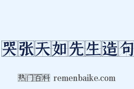 哭张天如先生造句是什么意思的图片